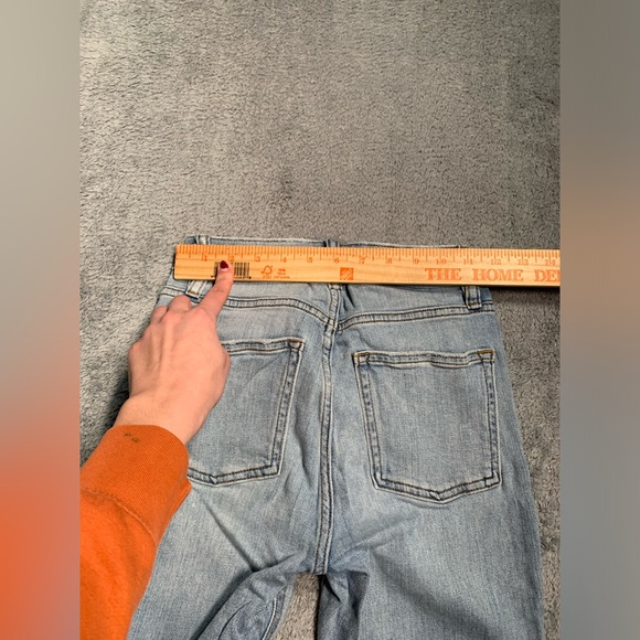 Elizabeth and James Distressed Light Blue high rise skinny ankle Jeans 0-25 - Picture 10 of 10